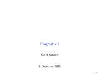 Pragmatik I