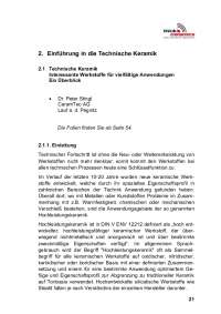 2. Einführung in die Technische Keramik