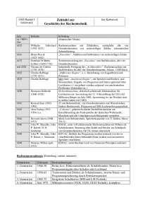 Zeittafel zur Geschichte der Rechentechnik