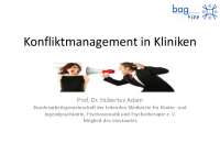 Konfliktmanagement in Kliniken