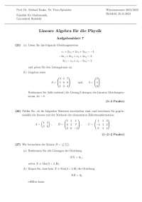 Lineare Algebra für die Physik