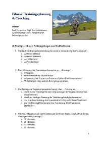 Fitness, Trainingsplanung & Coaching