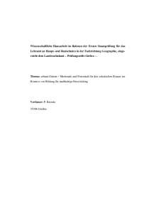und Realschulen in der Fachrichtung
