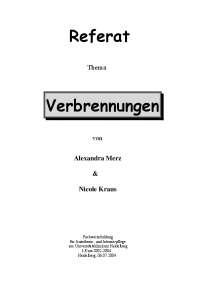 Referat Verbrennungen
