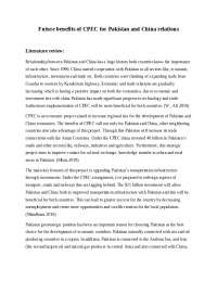 Future benefits of CPEC for Pakistan and China relations | Study Guides ...