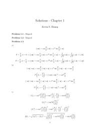 Solutions - Chapter 1: Ejercicios de Física Cuántica