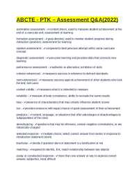 ABCTE - PTK – Assessment Q&A(2022)