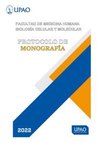 BIOLOGÍA: Protocolo de monografía - MEHU UPAO 2022