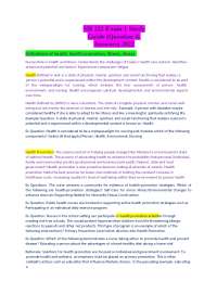 NR 222 Exam 1 Study Guide (Question & Answers) 2022
