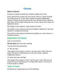 Understanding Clauses in English Grammar