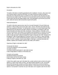 The Right to Information Act, 2005 in India