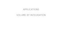 Volume by Integration