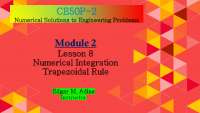 Numerical Integration Trapezoidal Rule