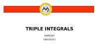Triple Integrals - Engineering Mathematics
