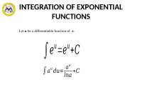 Integrals of Exponential Functions