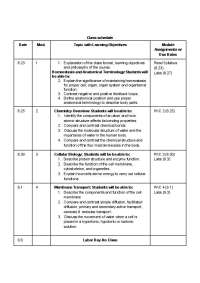 Syllabus for anatomy