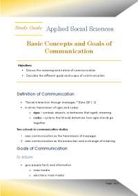 Basic Concepts in Communication - Study Guide | Study notes Journalism ...