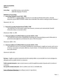 BASIC ACCOUNTING BASIC ACCOUNTING | Summaries Mathematics - Docsity