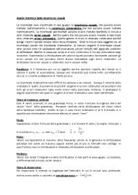 Analisi degli errori