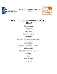 TOPOGRAFÍA 1U GENERALIDADES