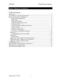 PROJECT PROPOSAL GUIDELINES | Study notes Design | Docsity