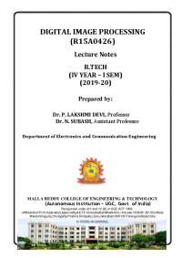 DIGITAL IMAGE PROCESSING (R15A0426)