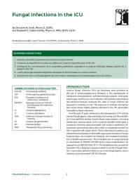 Fungal Infections in the ICU