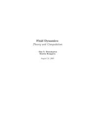 Fluid Dynamics: Theory and Computation