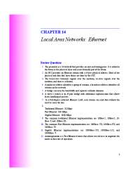 Ethernet Local Area Networks: A Comprehensive Study