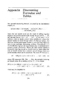 Appendix Discounting Formulae and Tables | Study notes Finance | Docsity