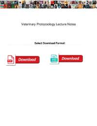 Veterinary Protozoology Lecture Notes | Arch Street Press