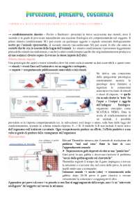 Riassunto Percezione, Pensiero, Coscienza