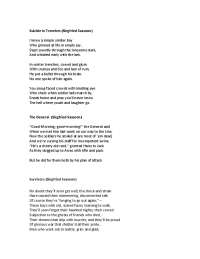 Suicide in Trenches (Siegfried Sassoon)