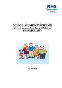 Minor Ailments Scheme: Tayside Pharmacists Formulary for Common Health Issues