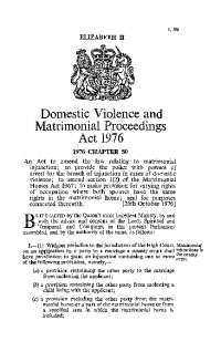 Domestic Violence Act 1976: Protective Measures & Arrest Powers