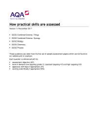 Assessment Guidelines for Biology and Chemistry Practical Activities