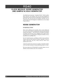 RS-Integrator: Understanding the Noise Generator, Sample & Hold, and Clock Module