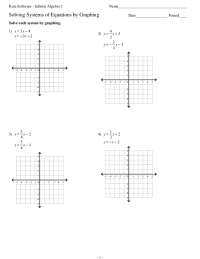 Solving Systems of Equations by Graphing: Kuta Software Infinite Algebra 1