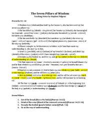 The Seven Pillars of Wisdom: Proverbs 9 and its Connection to Biblical Texts