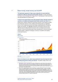 Base money, broad money and the APP
