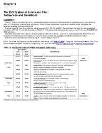 Chapter 6 The ISO System of Limits and Fits