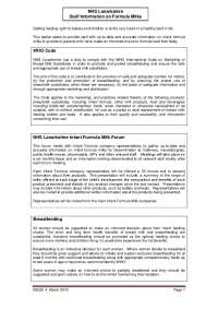 NHS Lanarkshire's Policy on Infant Formula: Composition, Benefits, and Preparation