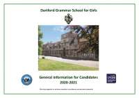 Dartford Grammar School for Girls General Information for ...