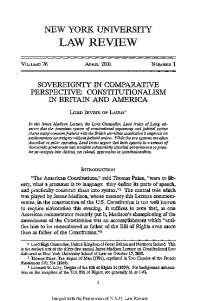 Parliamentary Sovereignty vs. Constitutional Supremacy: A Comparative Analysis