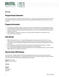 Bristol Community College: Associate in Science - Life Science/Biology Program