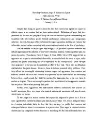 Understanding Anger and Aggression in Sports: Definitions and Implications