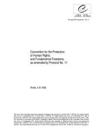 European Convention on Human Rights: Amendments and Provisions