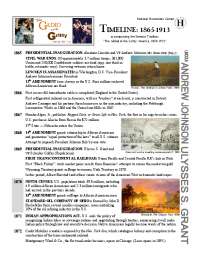 Key Events in American History: From the Civil War to the Progressive Era (1861-1913)