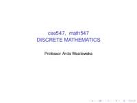 Discrete mathematics | Lecture notes Computer Science - Docsity