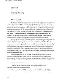 Chapter 6 Capacity Planning | Lecture notes Business | Docsity